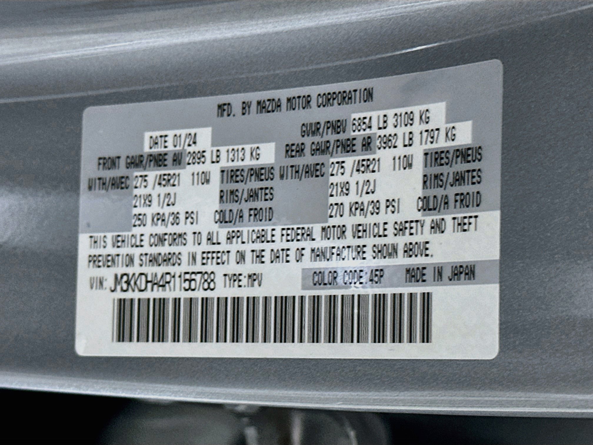 Used 2024 MAZDA CX-90 Plug-In Hybrid w/ Premium Pkg AWD/4WD image 12