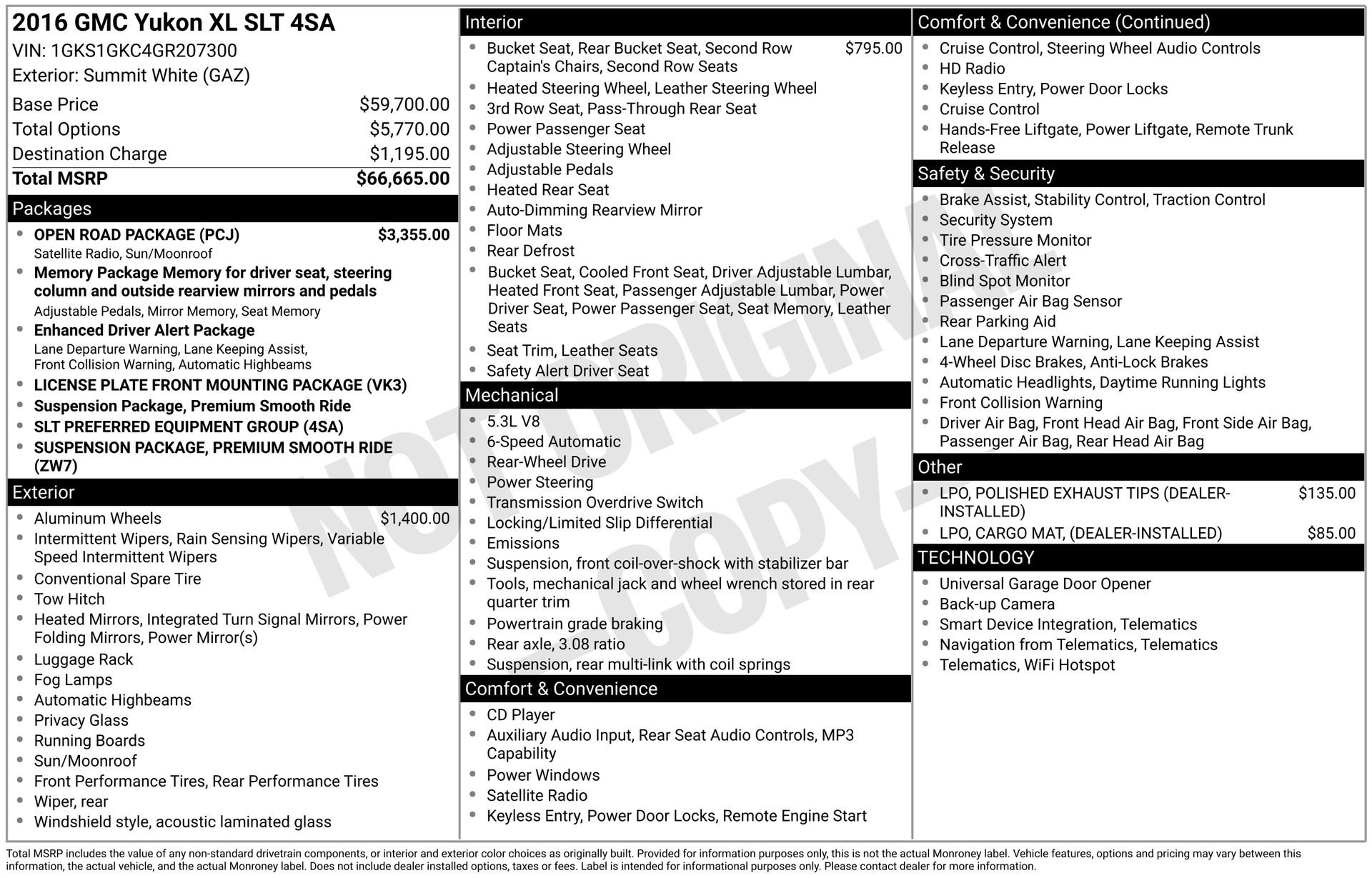 Used 2016 GMC Yukon XL SLT w/ Open Road Package