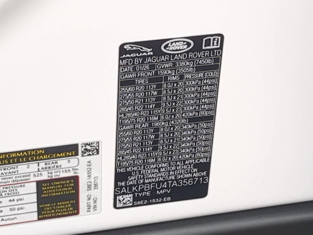New 2026 Land Rover Range Rover Long Wheelbase SE AWD/4WD image 39