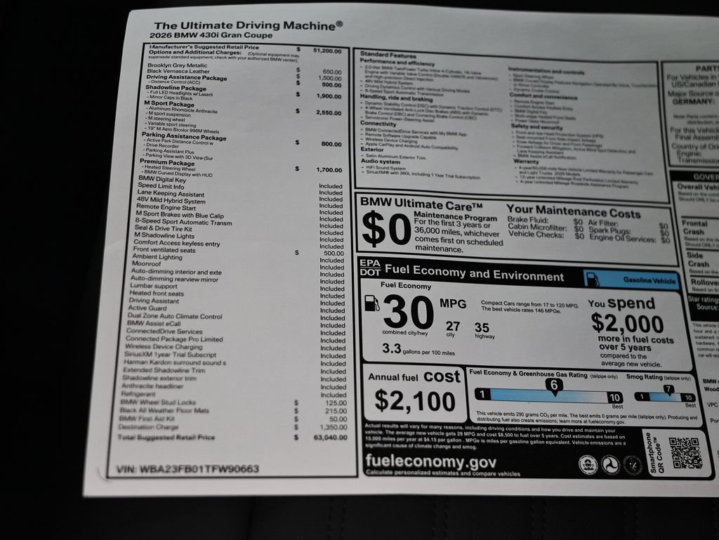New 2026 BMW 430i w/ M Sport Package RWD image 25