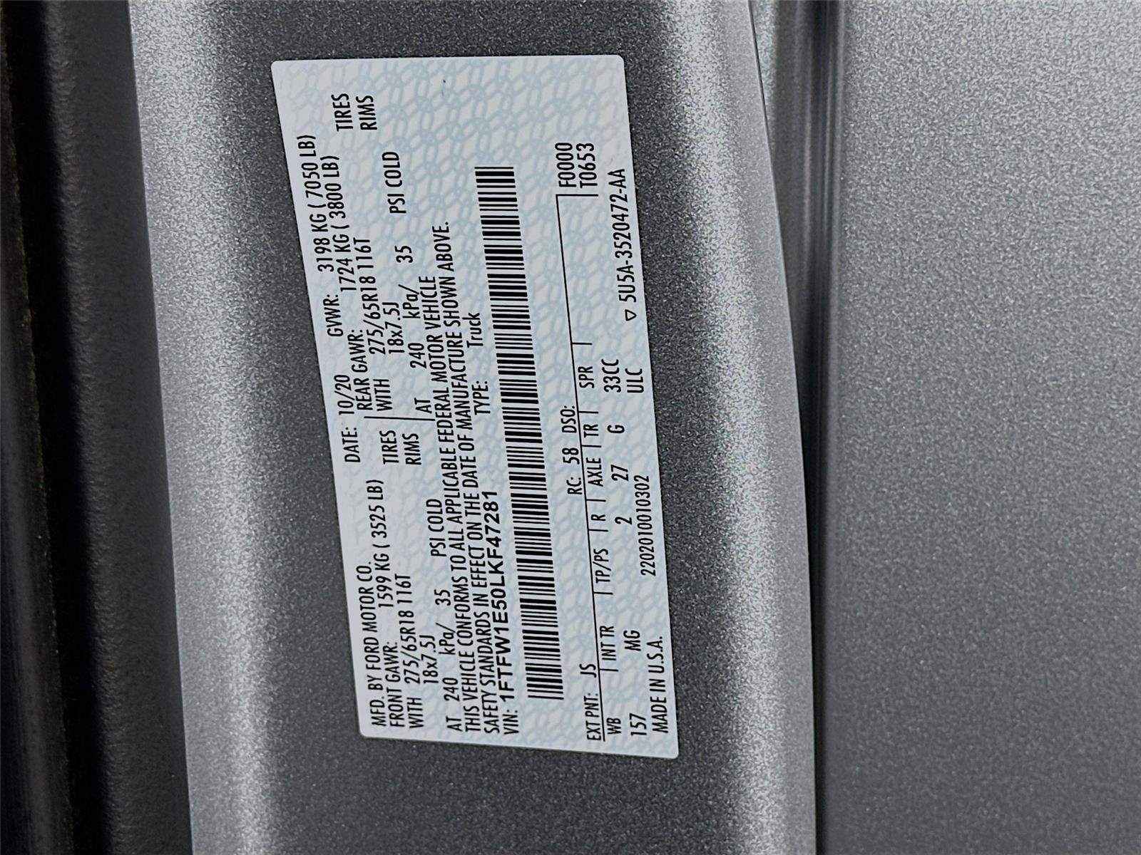 Used 2020 Ford F150 XLT w/ Equipment Group 302A Luxury image 23