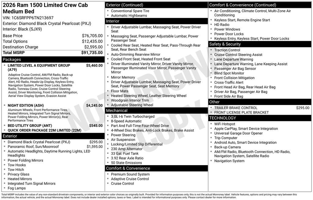 New 2026 RAM 1500 Limited image 16