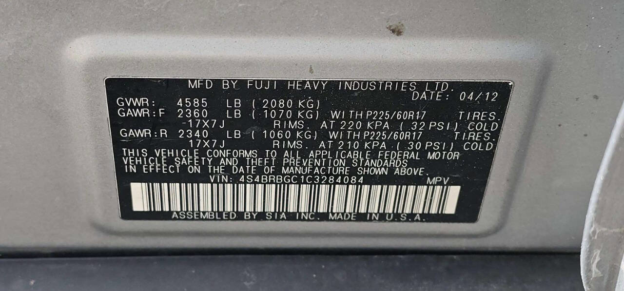 Used 2012 Subaru Outback 2.5i Premium image 11