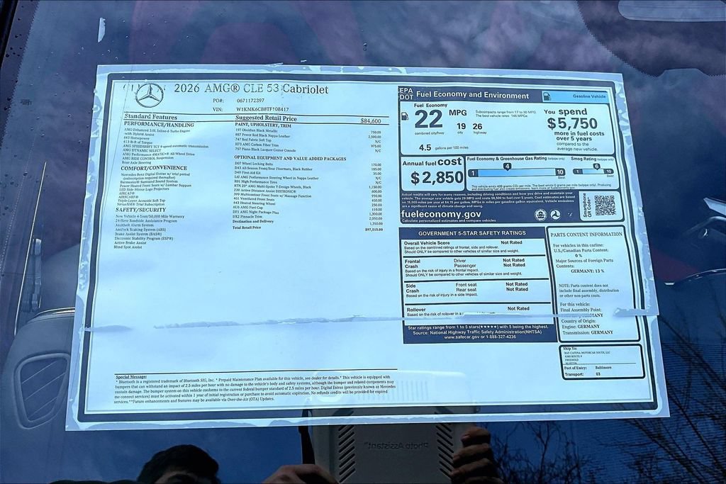 New 2026 Mercedes-Benz CLE 53 AMG 4MATIC Cabriolet image 14