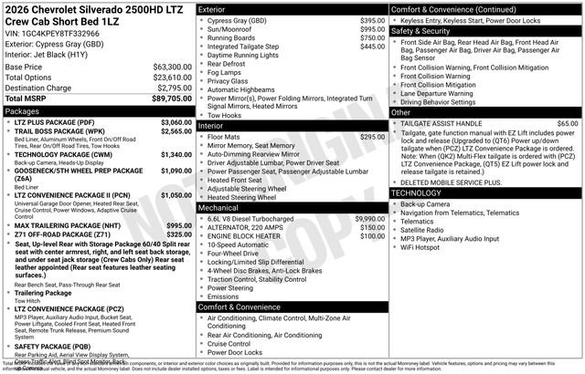 New 2026 Chevrolet Silverado 2500 LTZ w/ LTZ Plus Package AWD/4WD image 4