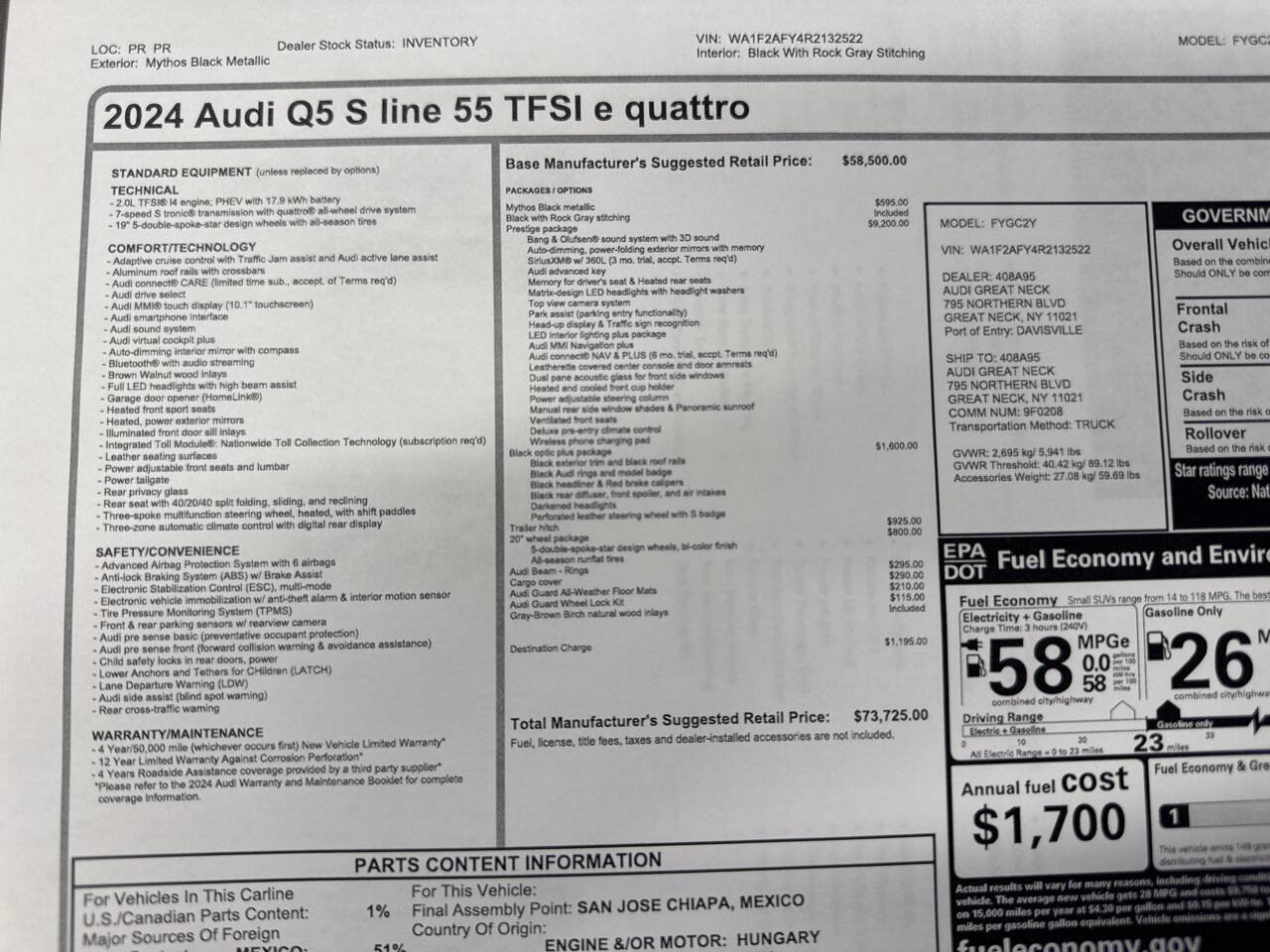 Used 2024 Audi Q5 e Prestige w/ Prestige Package image 5