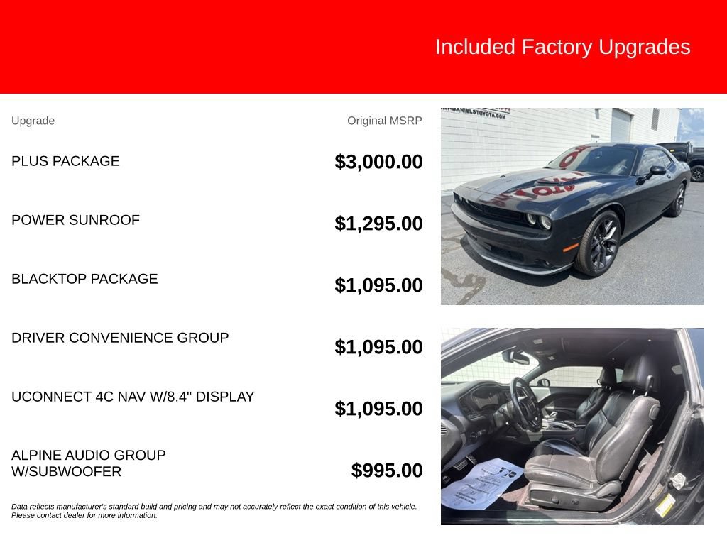 Used 2019 Dodge Challenger SXT w/ Plus Package RWD image 5