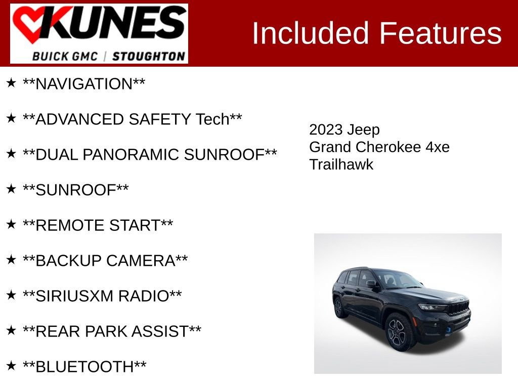 Used 2023 Jeep Grand Cherokee Trailhawk w/ Luxury Tech Group III image 2