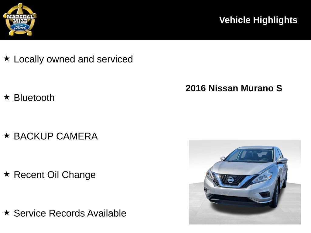 Used 2016 Nissan Murano S image 2