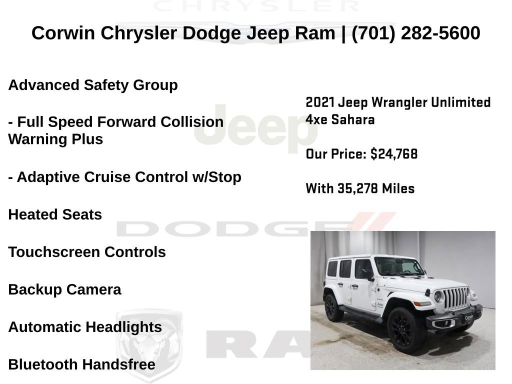 Certified 2021 Jeep Wrangler Unlimited Sahara w/ Cold Weather Group image 20