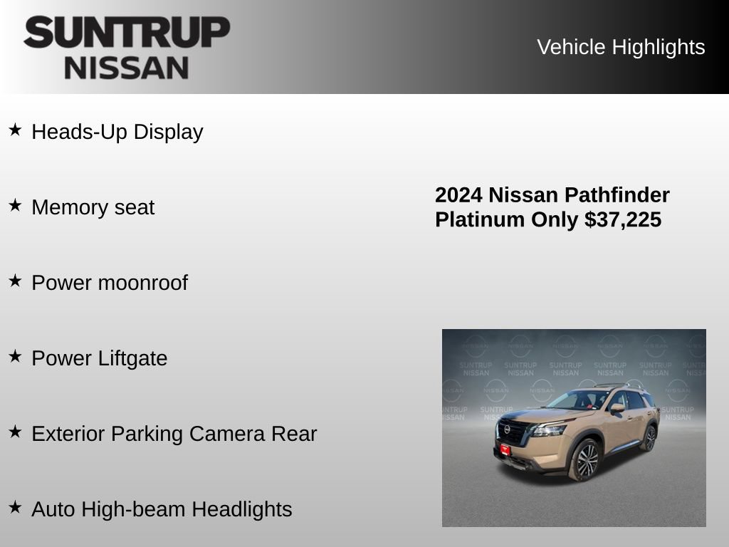 Used 2024 Nissan Pathfinder Platinum w/ Cargo Package FWD image 16