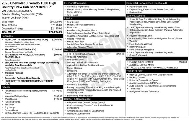 Used 2025 Chevrolet Silverado 1500 High Country w/ High Country Premium Package image 11