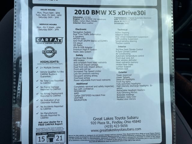 Used 2010 BMW X5 xDrive30i AWD/4WD image 27
