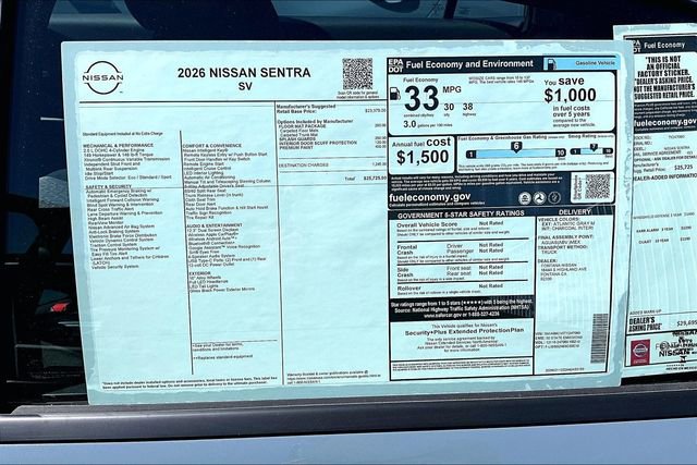 New 2026 Nissan Sentra SV FWD image 12