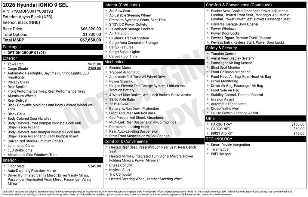 New 2026 Hyundai Ioniq 9 SEL image 40