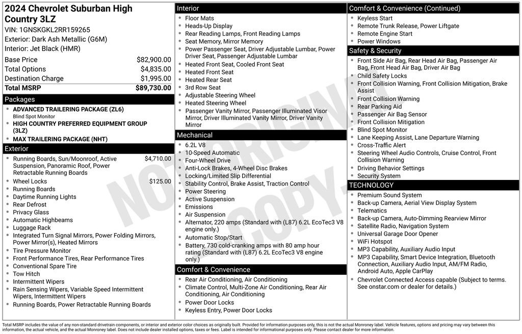 Used 2024 Chevrolet Suburban High Country AWD/4WD image 26