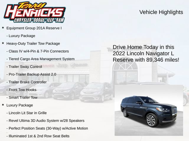 Used 2022 Lincoln Navigator L Reserve AWD/4WD image 4