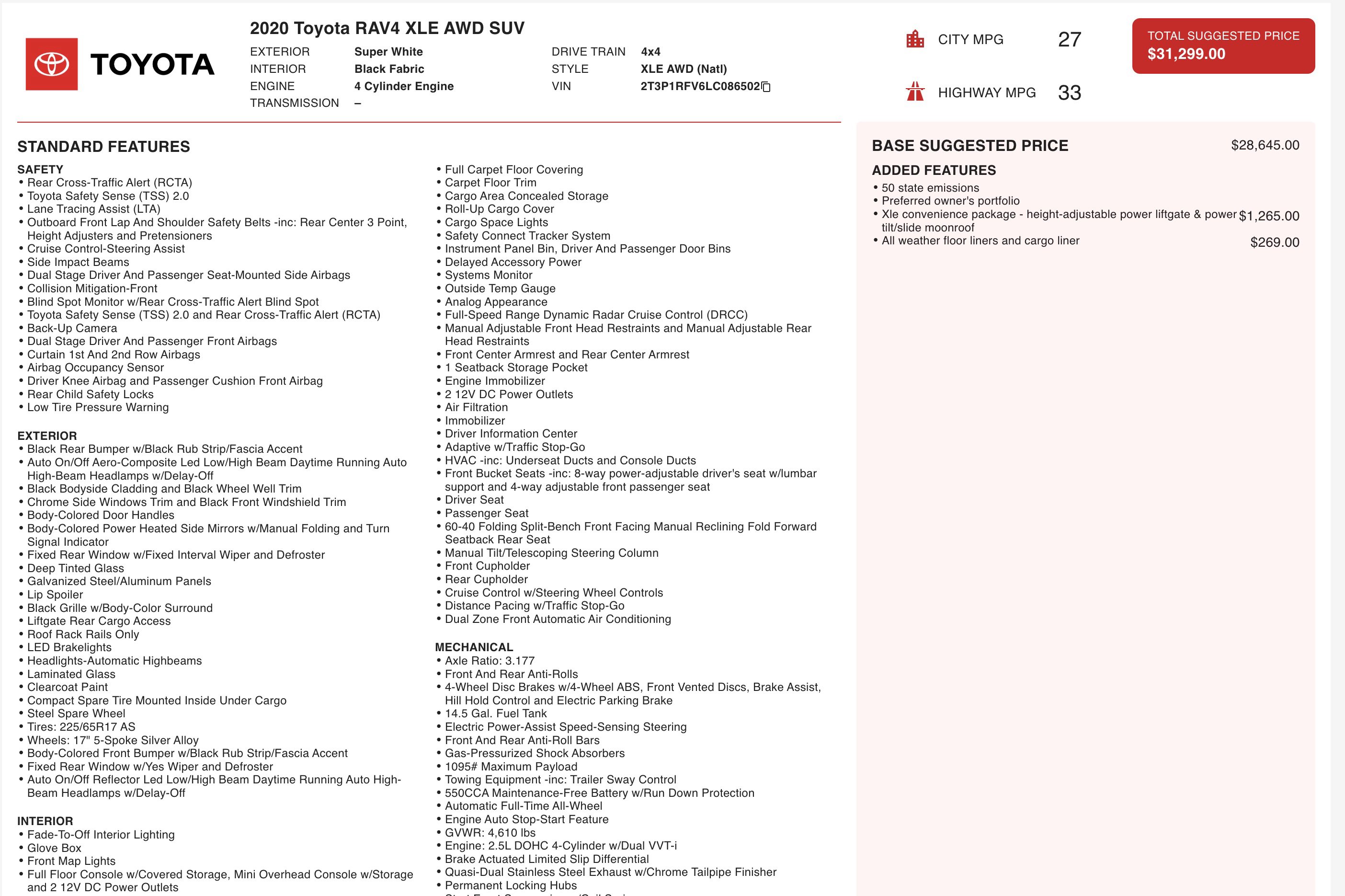 Used 2020 Toyota RAV4 XLE image 5