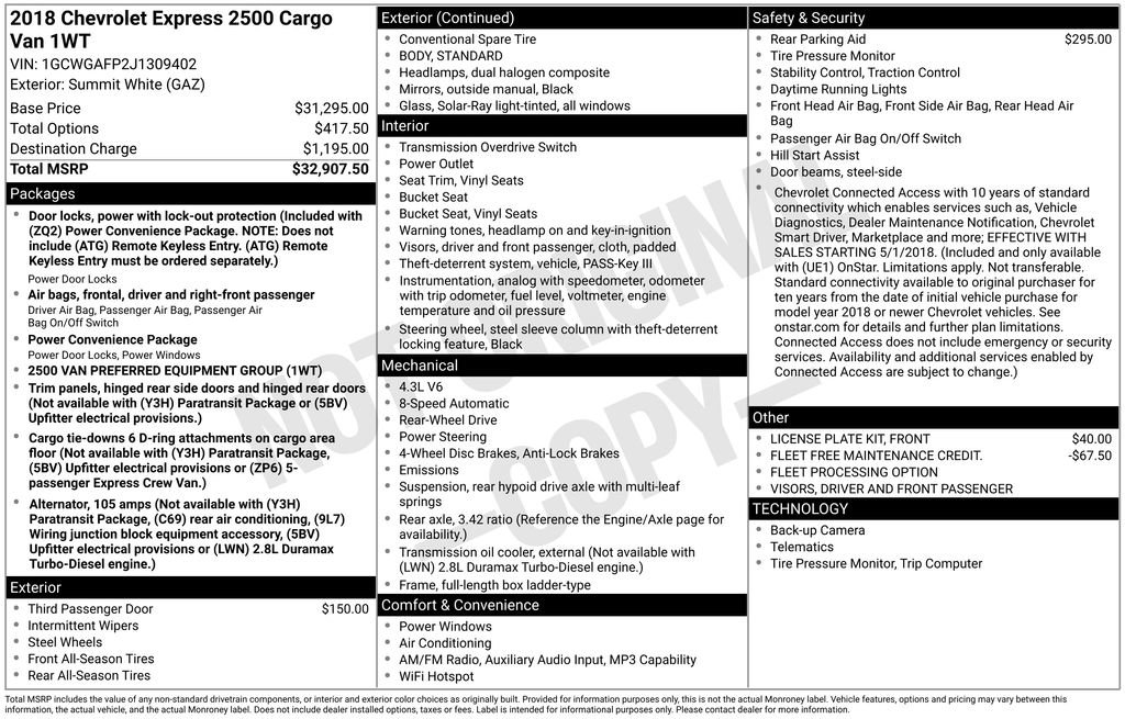 Used 2018 Chevrolet Express 2500 image 27