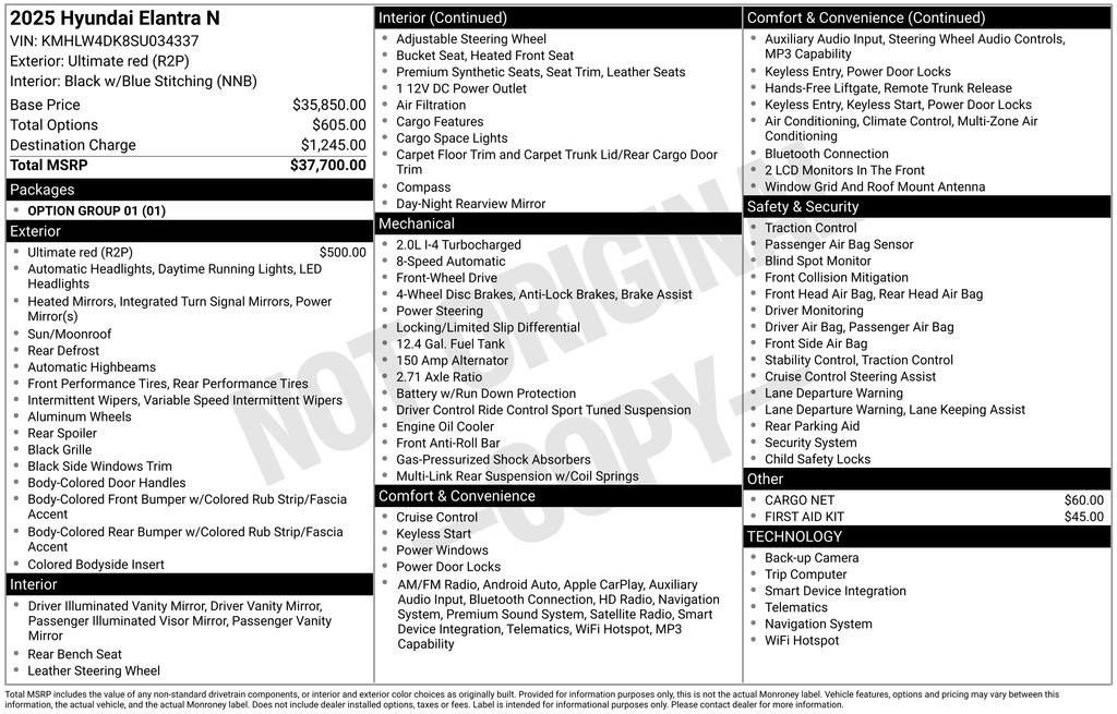 New 2025 Hyundai Elantra N image 3