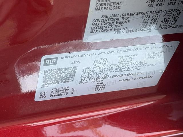 Used 2022 GMC Sierra 1500 SLT w/ SLT Premium Package AWD/4WD image 25