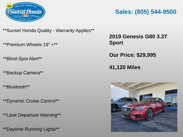 Used 2019 Genesis G80 3.3T Sport RWD image 5