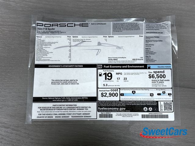 Used 2023 Porsche 718 Boxster Spyder image 55