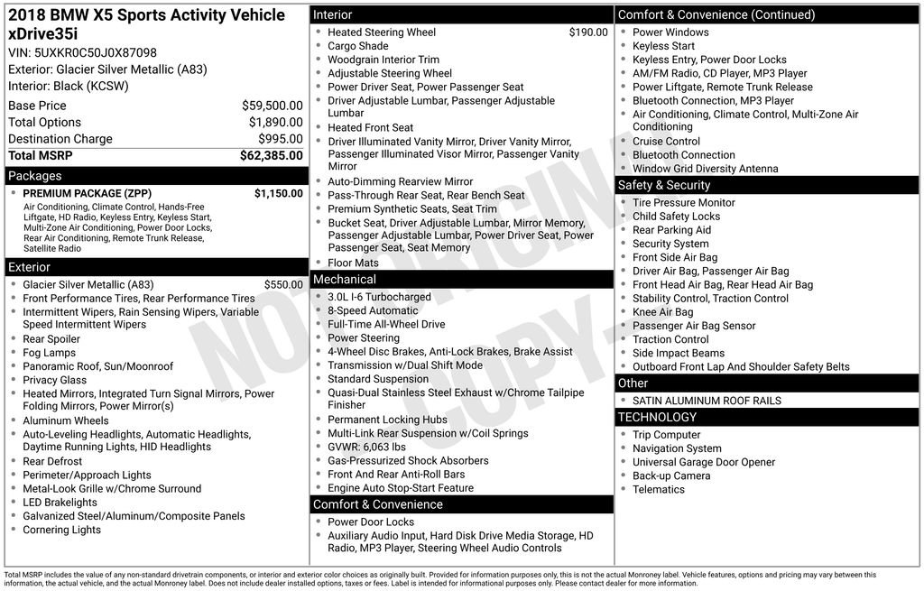 Used 2018 BMW X5 xDrive35i image 2