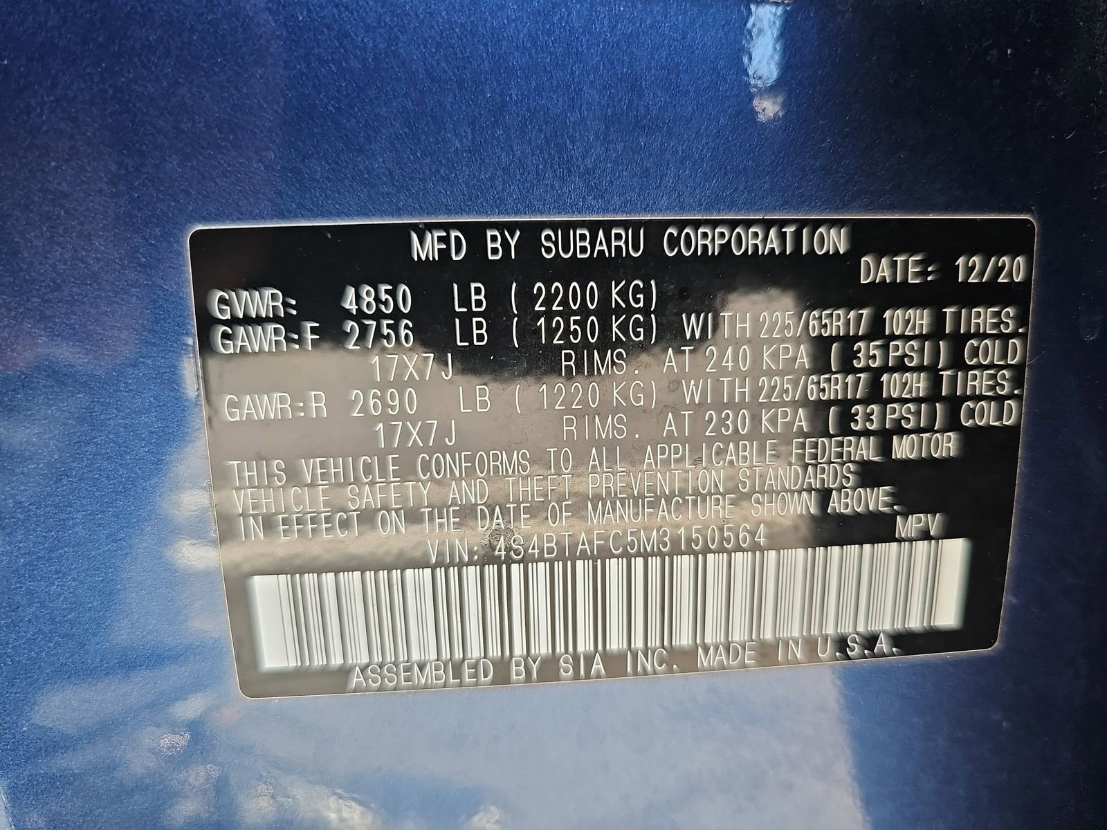 Used 2021 Subaru Outback Premium w/ Popular Package #1 image 39