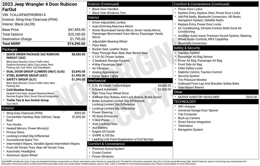 Used 2023 Jeep Wrangler Unlimited Rubicon image 10