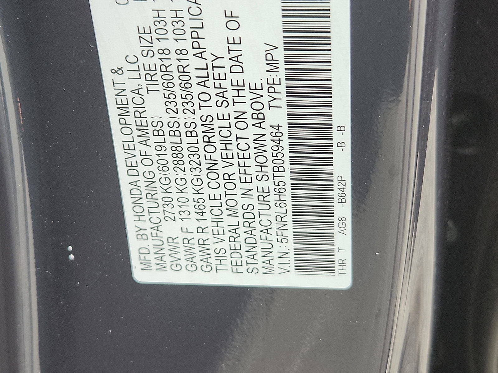 New 2026 Honda Odyssey EX-L image 19