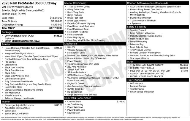 New 2023 RAM ProMaster 3500 w/ Convenience Group image 9