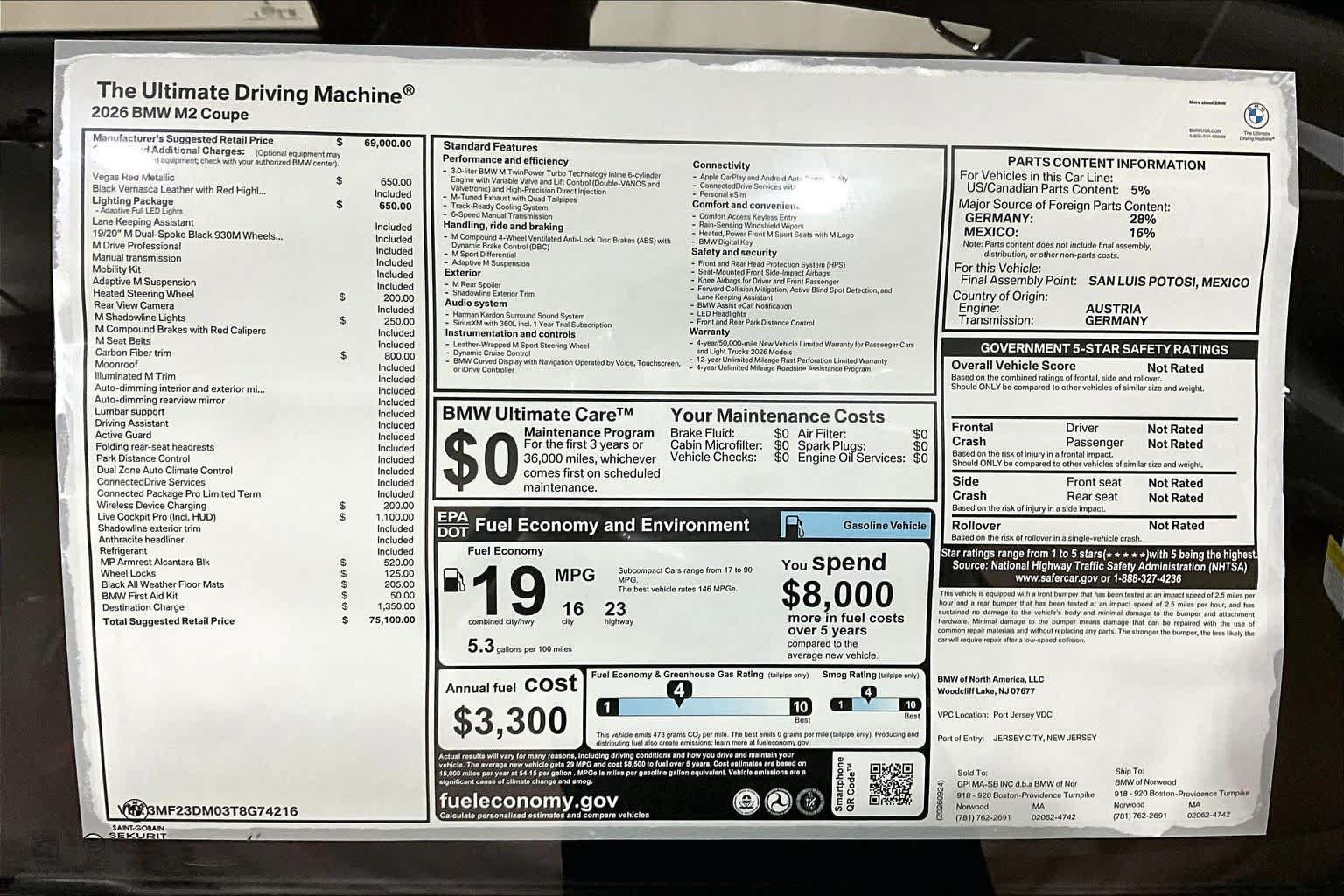New 2026 BMW M2 w/ Lighting Package RWD image 18