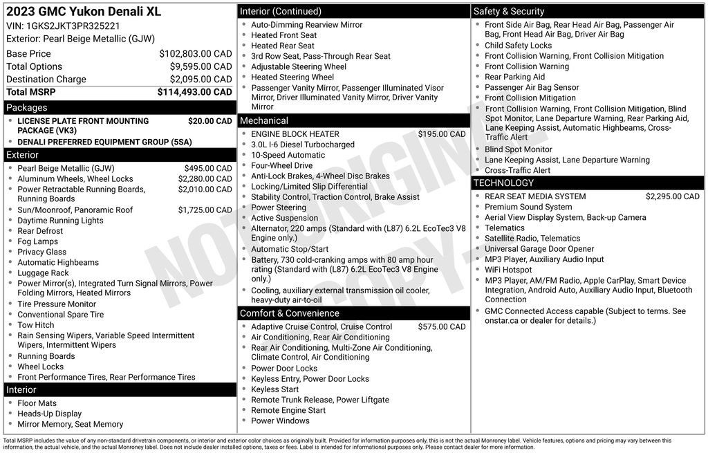 Used 2023 GMC Yukon XL Denali AWD/4WD image 7