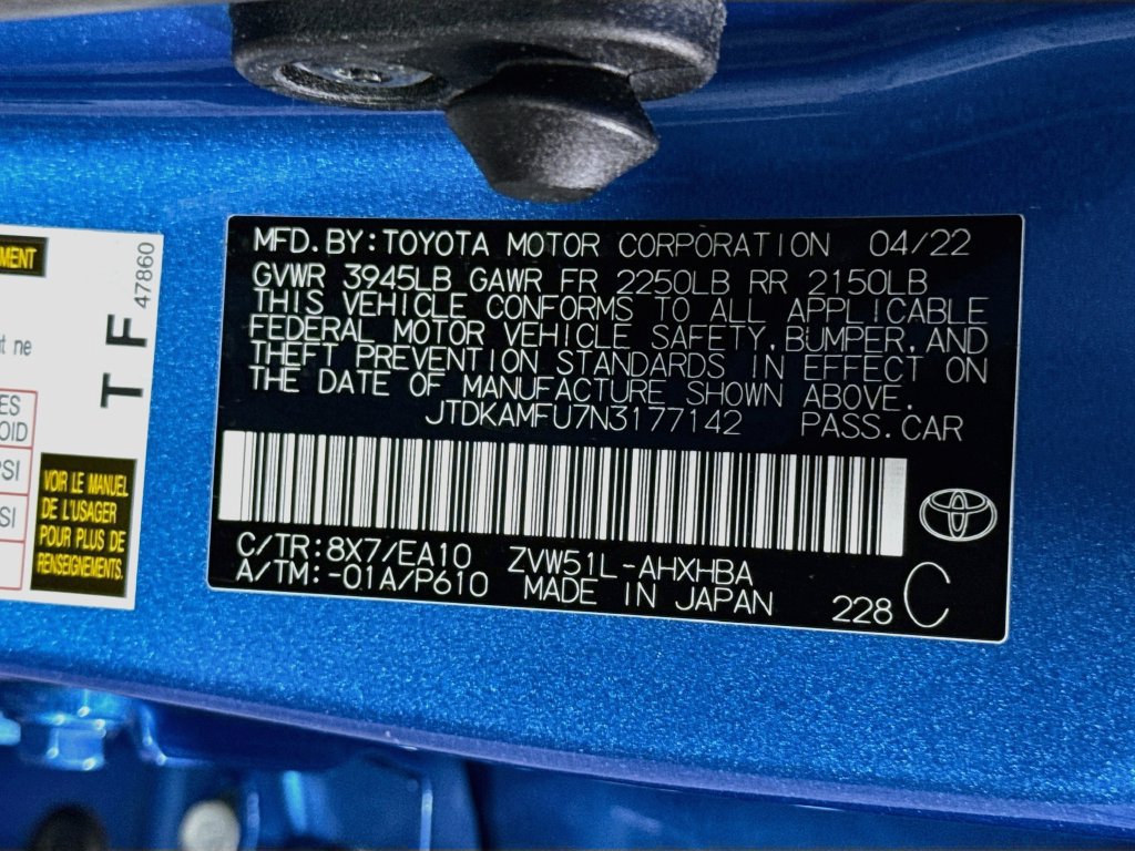 Certified 2022 Toyota Prius XLE w/ Premium Convenience Package FWD image 36