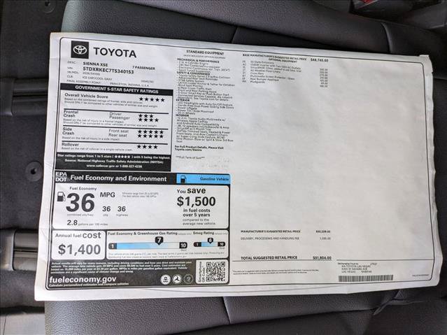 New 2026 Toyota Sienna XSE FWD image 17