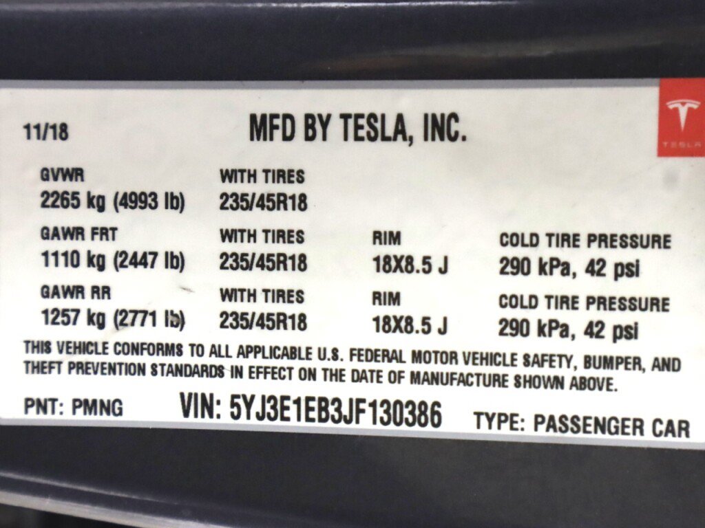 Used 2018 Tesla Model 3 Long Range AWD/4WD image 43