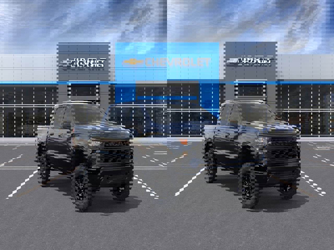 New 2026 Chevrolet Silverado 1500 Custom Trail Boss w/ Midnight Edition AWD/4WD image 1