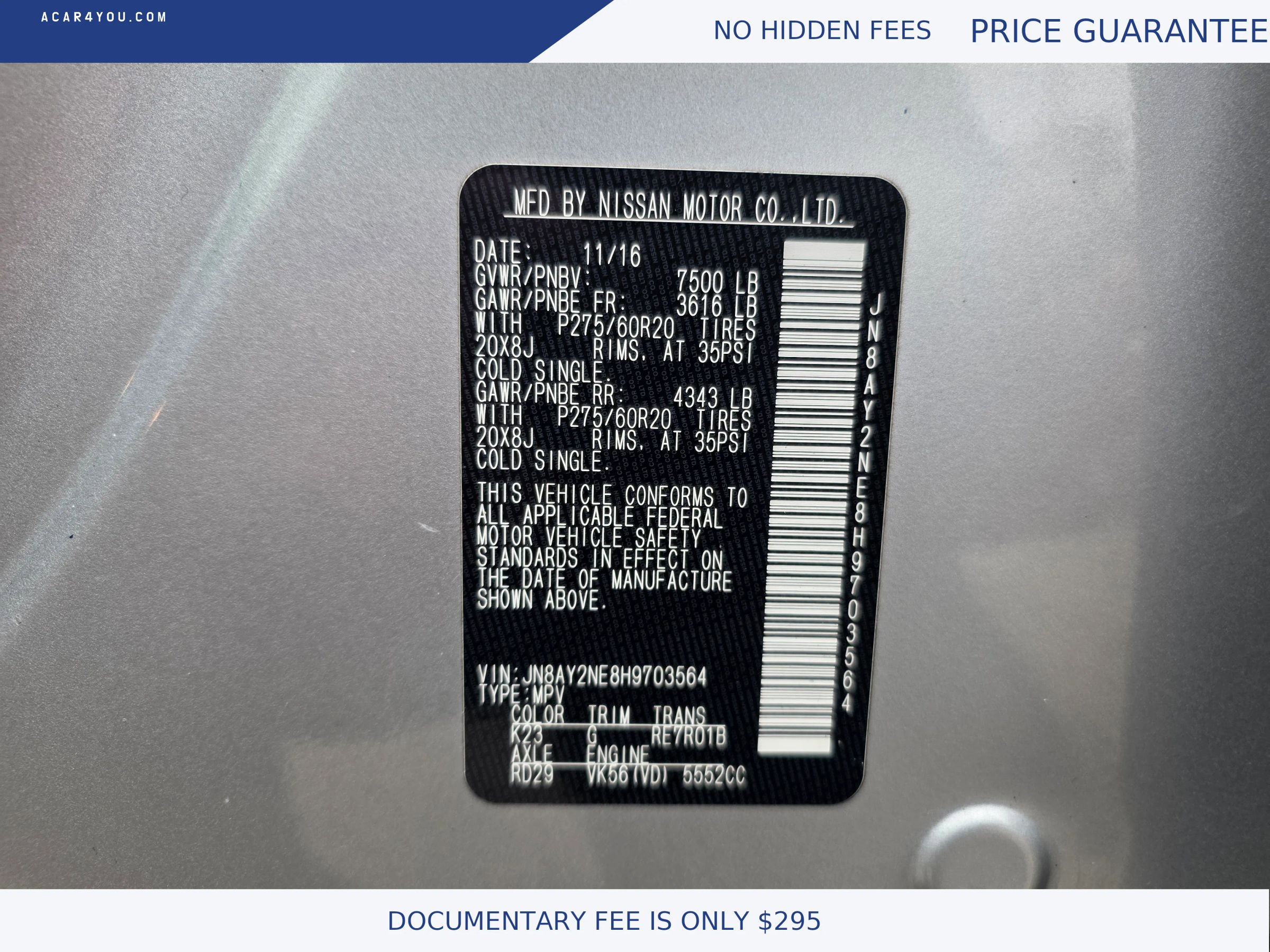 Used 2017 Nissan Armada Platinum w/ Captain Seat Package AWD/4WD image 36