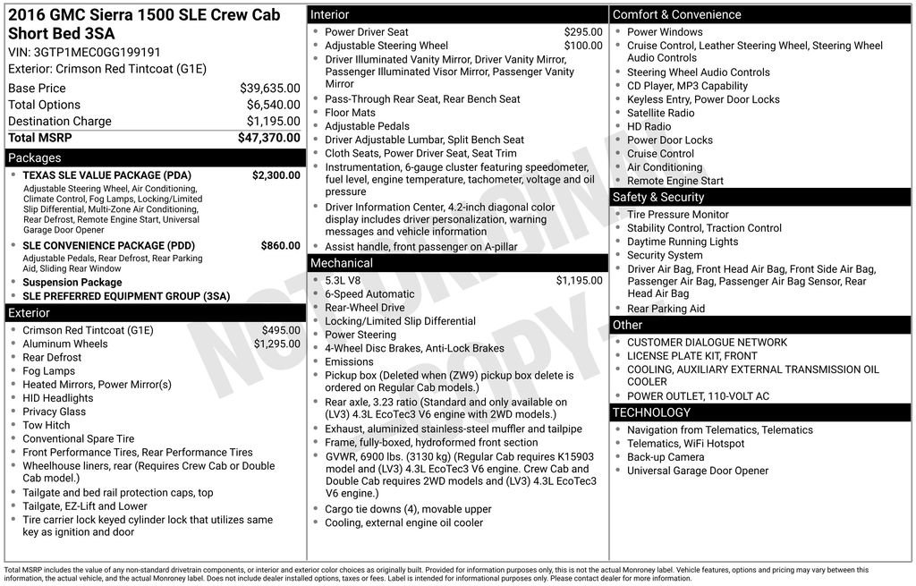Used 2016 GMC Sierra 1500 SLE w/ Texas SLE Value Package RWD image 11