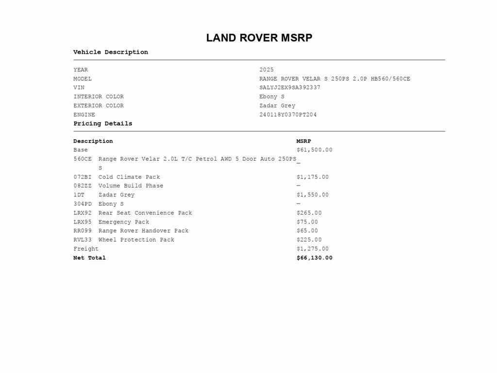 Used 2025 Land Rover Range Rover Velar S image 2