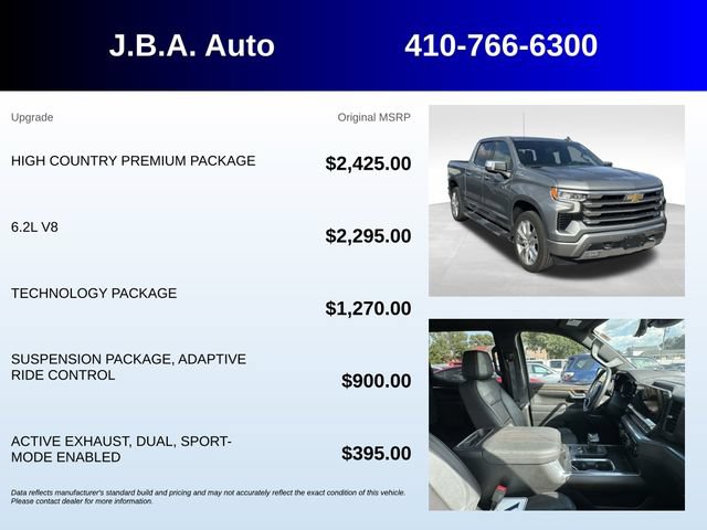 Used 2024 Chevrolet Silverado 1500 High Country w/ High Country Premium Package AWD/4WD image 5