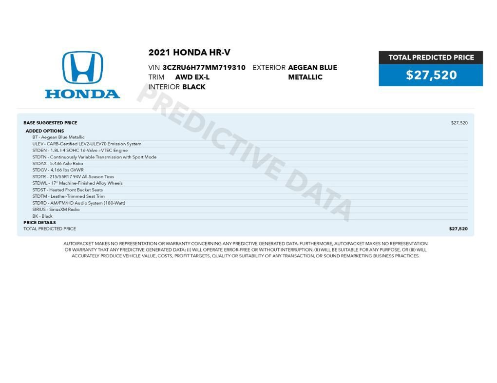 Used 2021 Honda HR-V EX-L image 2