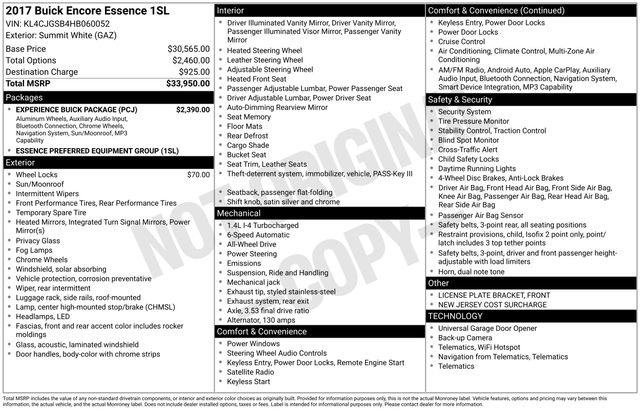 Used 2017 Buick Encore Essence w/ Experience Buick Package image 38