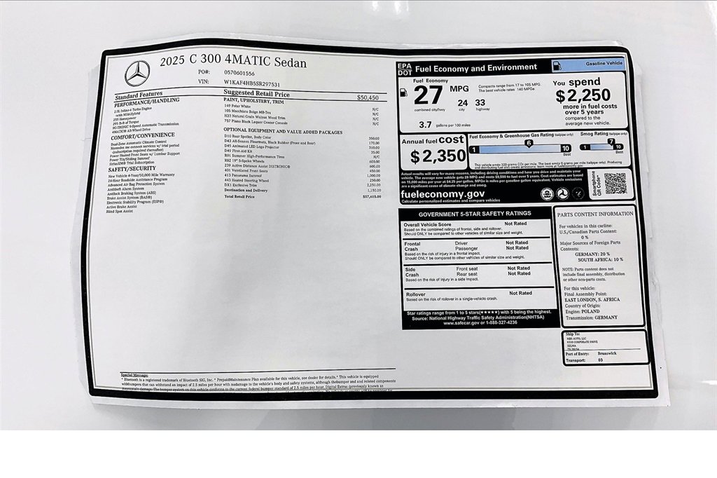 New 2025 Mercedes-Benz C 300 4MATIC Sedan image 19