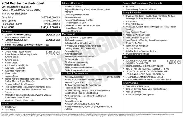 Used 2024 Cadillac Escalade Sport w/ LPO, ONYX Package image 3