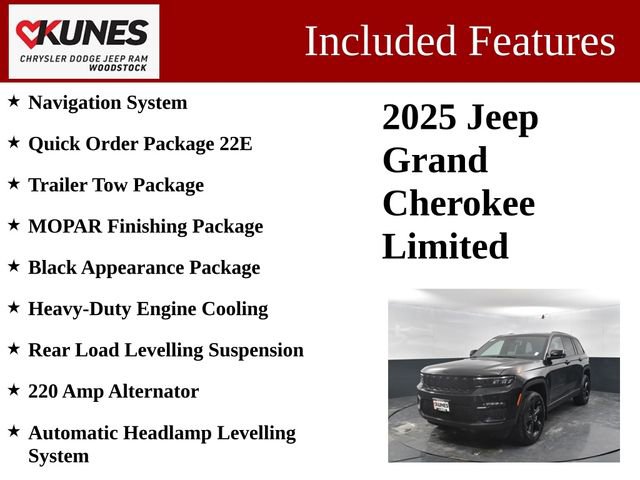 New 2025 Jeep Grand Cherokee Limited w/ Black Appearance Package image 3