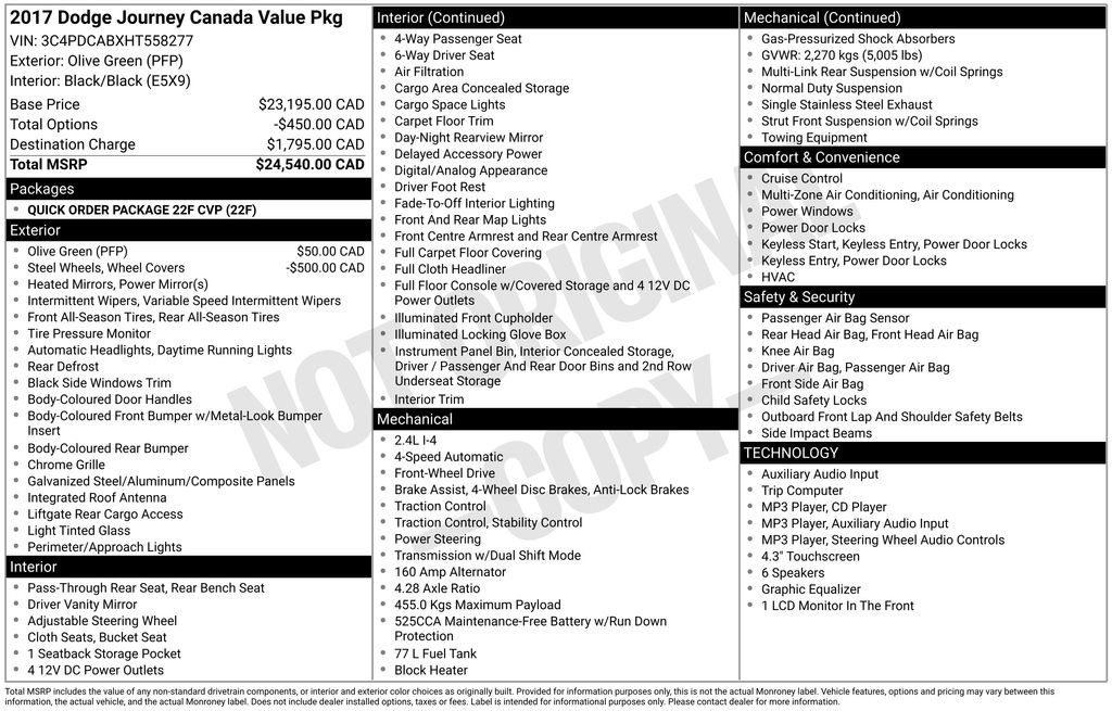 Used 2017 Dodge Journey SE FWD image 6