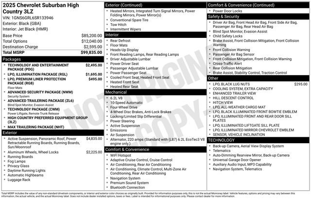 Used 2025 Chevrolet Suburban High Country AWD/4WD image 11