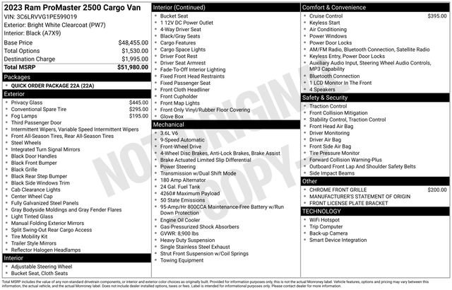 Used 2023 RAM ProMaster 2500 image 30